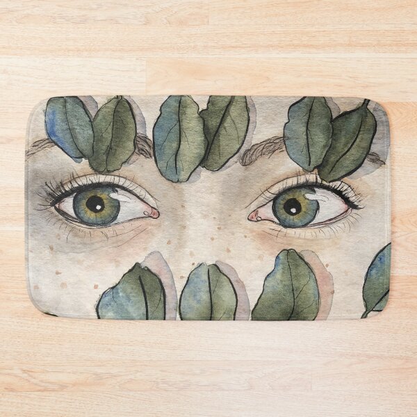 Item preview, Traditional watercolor illustration eyes and leaves designed and sold by Wieskunde.