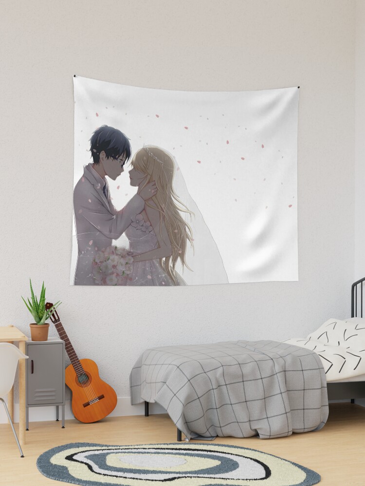 Shigatsu wa Kimi no Uso Your Lie in April - Miyazono Kaori Anime Square  Poster Print Artwork Hanged Wall Art Home Decor