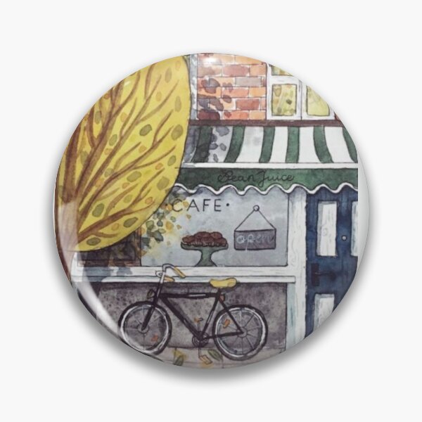 Item preview, Traditional watercolor cafe shop illustration designed and sold by Wieskunde.