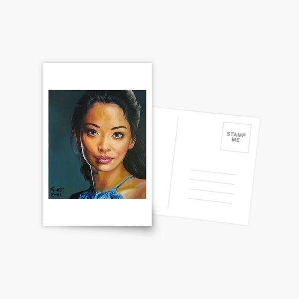 portrait piece - asian beauty Stephanie Jacobsen Postcard