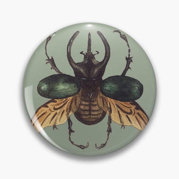 Chalcosoma Atlas Dynastid beetle watercolor Pin