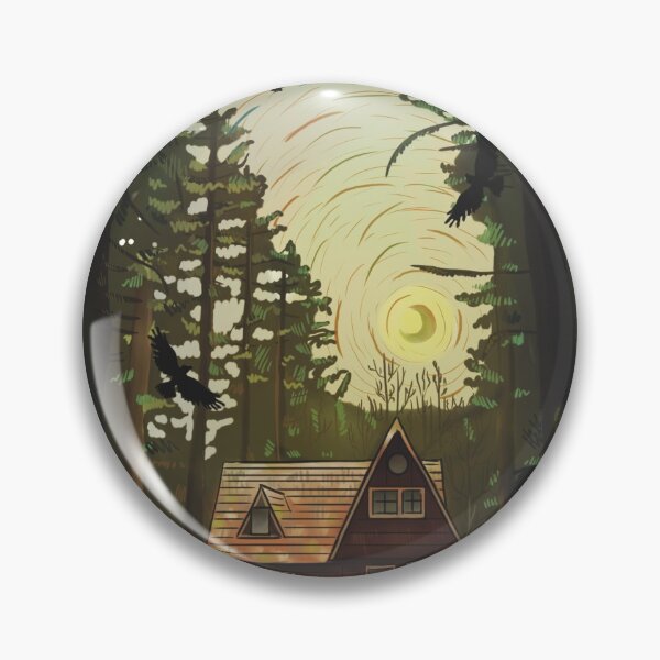 Item preview, Cabin in the woods, starry night designed and sold by Wieskunde.