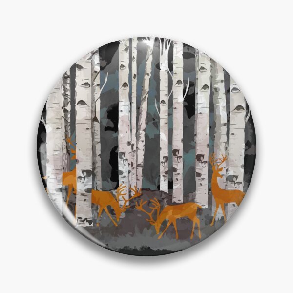 Item preview, deer, fawns and birchs watercolor art designed and sold by Collagedream.