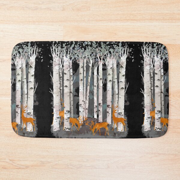 Item preview, deer, fawns and birchs watercolor art designed and sold by Collagedream.