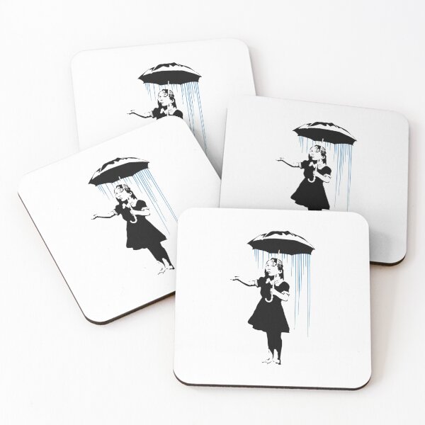 Item preview, Banksy Umbrella Girl - graffiti art designed and sold by MindChirp.