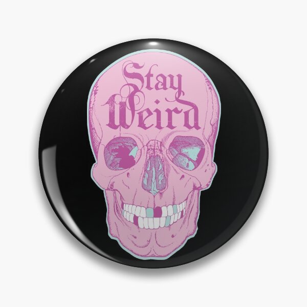 Aperçu de l'œuvre Rester bizarre crâne gothique pastel rose créée et vendue par AugustDesign.