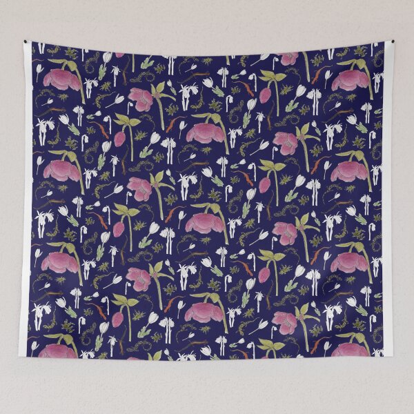 Item preview, Salamanders and Flowers designed and sold by JoandCoArt.