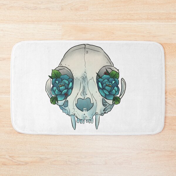 Item preview, Cat skull sees roses designed and sold by Wieskunde.