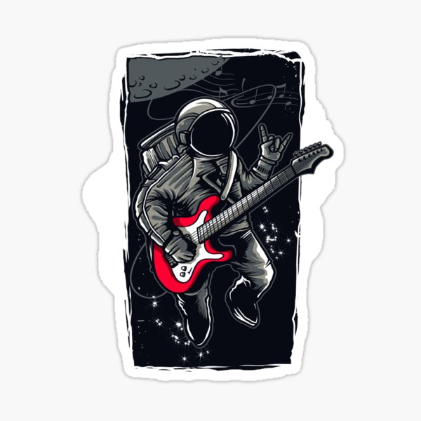 Item preview, Astronaut with Guitar Moon Space Walk Rock Music Gift designed and sold by Loredan.
