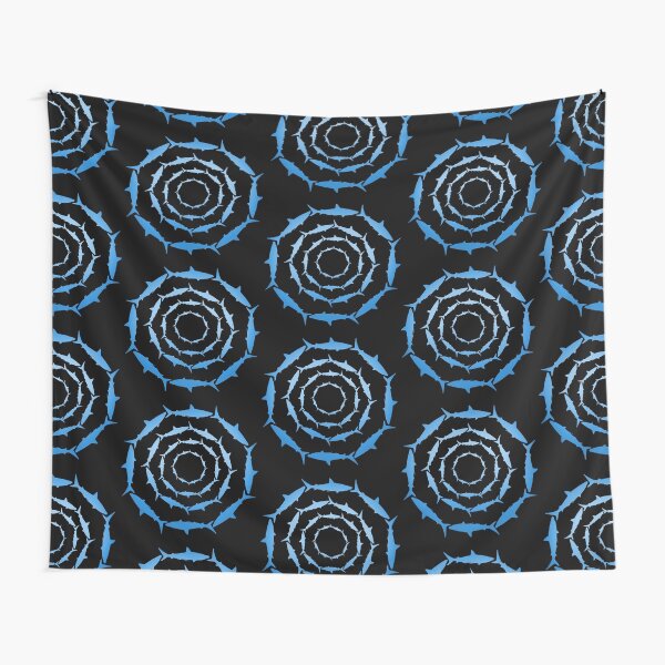 Copy of Spiralling Sharks Tapestry