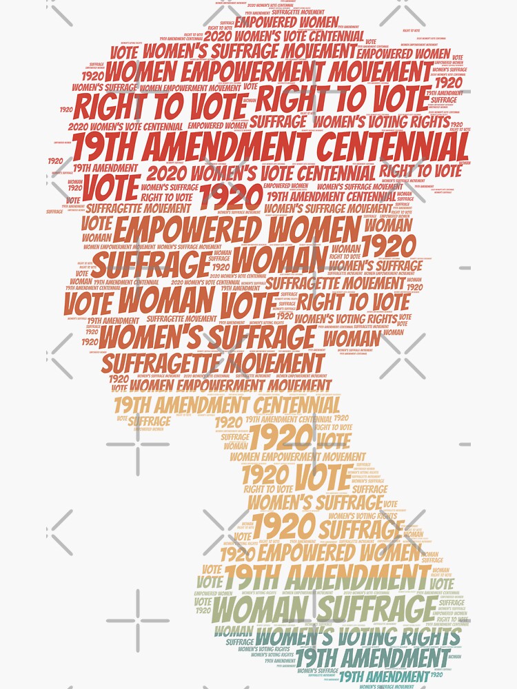 "19th Amendment Women's Right Vote " Sticker by playloud Redbubble
