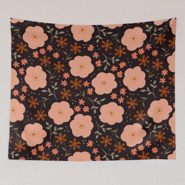 Item preview, Peachy florals designed and sold by inkblotcreative.