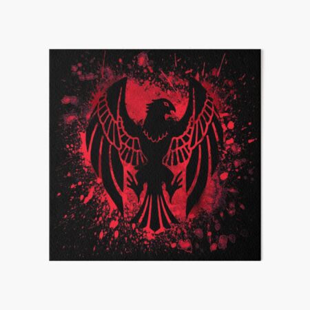 Black Eagle Splatter Art Board Print