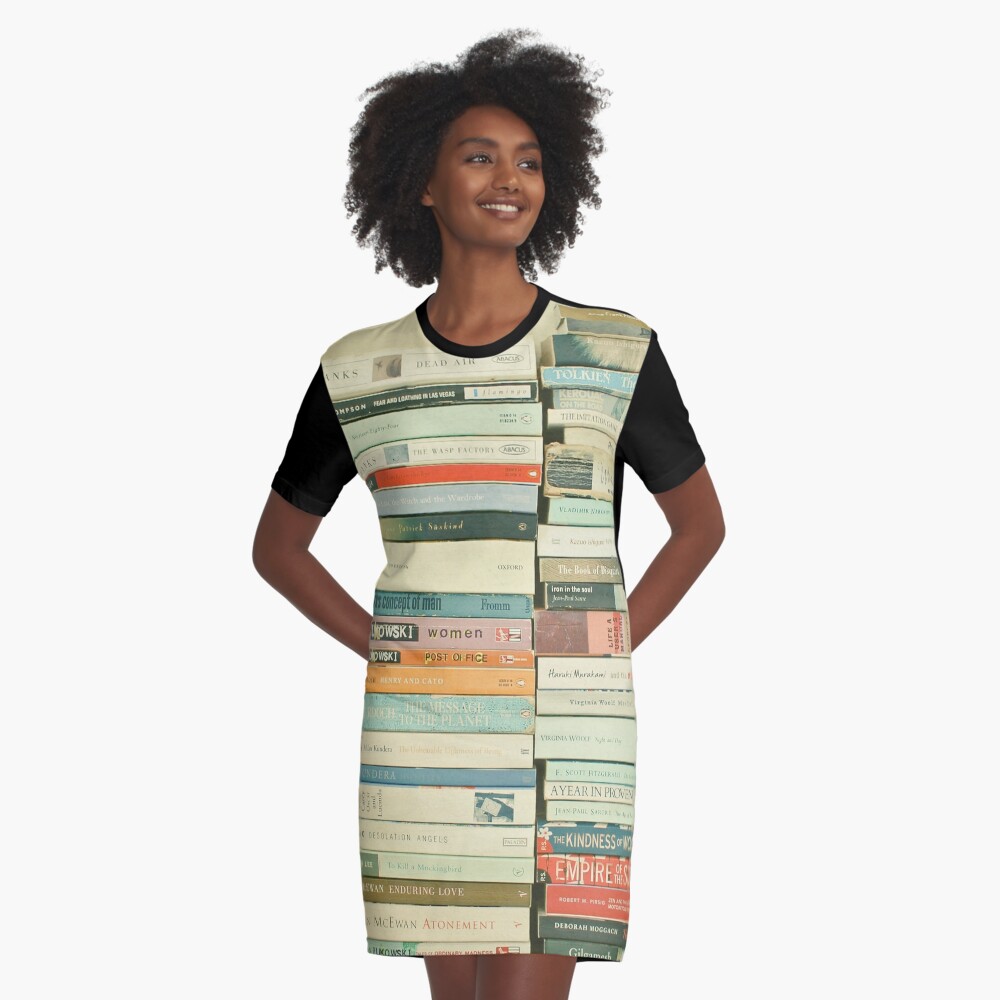 Bookworm Graphic T-Shirt Dress