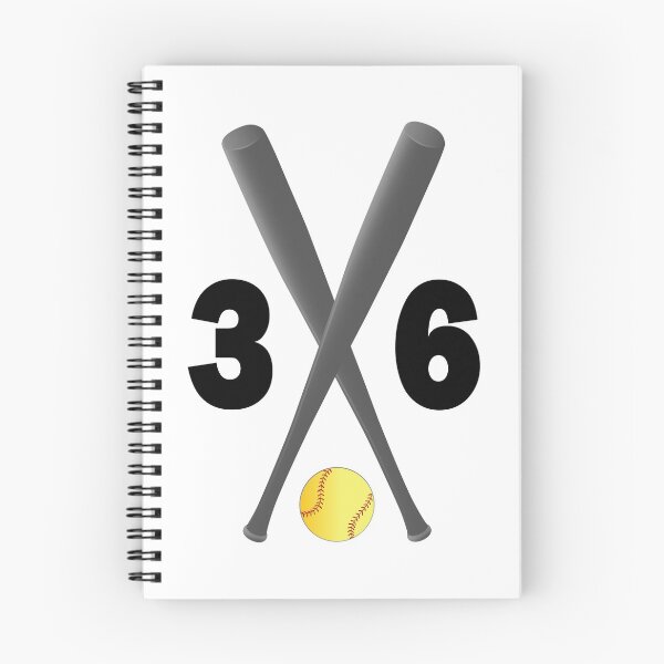 Artikelvorschau, Softball Nummer 36 - sechsunddreißig mit Fledermäusen und Ball entworfen und verkauft von AllShirts21.