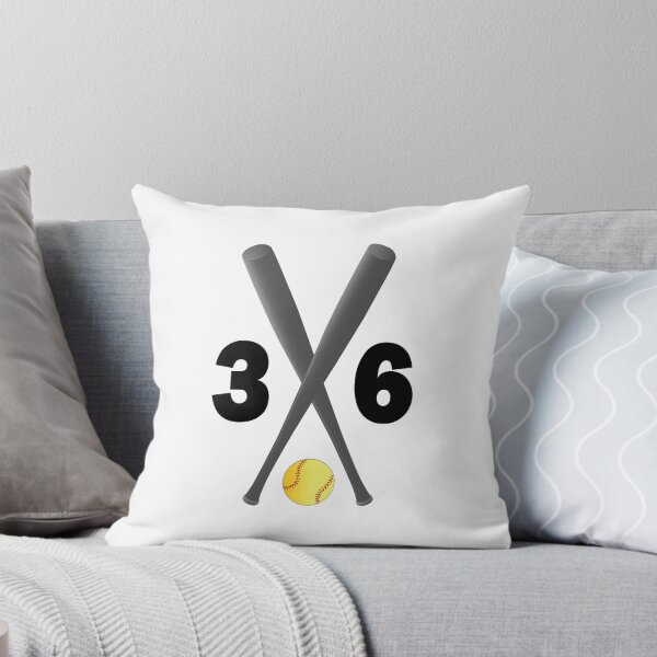 Item preview, Softball number 36 - thirty six with bats and ball designed and sold by AllShirts21.