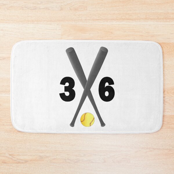 Item preview, Softball number 36 - thirty six with bats and ball designed and sold by AllShirts21.