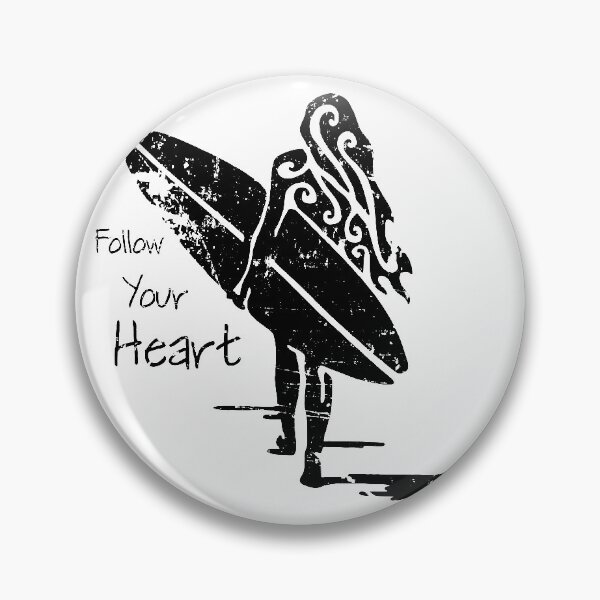 Item preview, Follow your heart, surfing girl designed and sold by Nick Shevchenko.