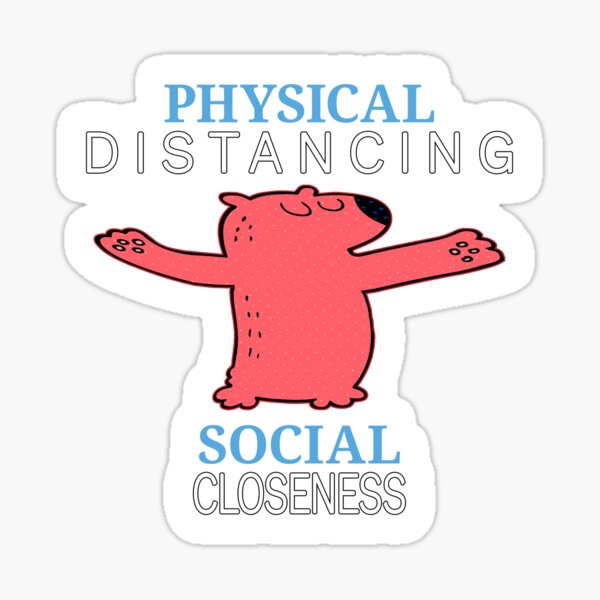 Physical Distancing. Sticker