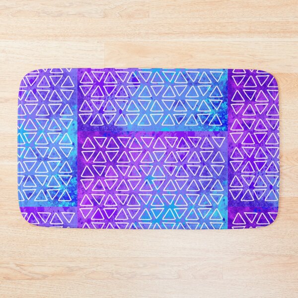 Item preview, purple blue triangles designed and sold by Spadefish Art.