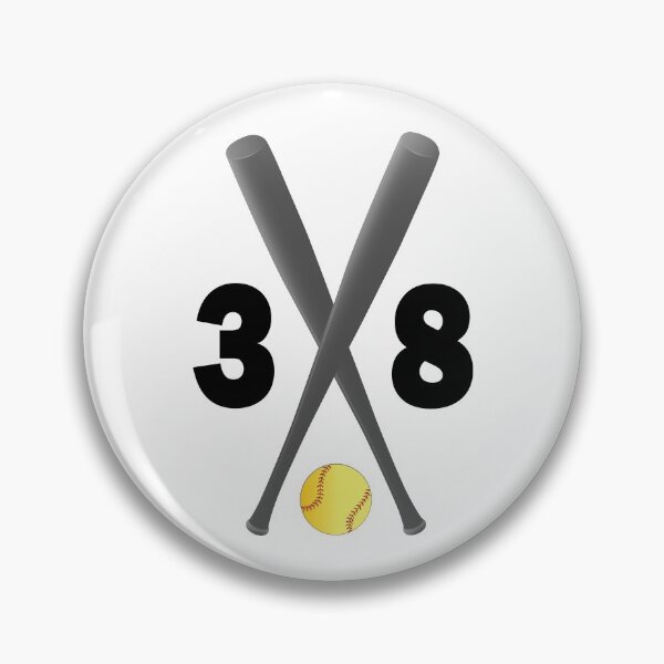 Item preview, Softball number 38 - thirty eight with bats and ball designed and sold by AllShirts21.