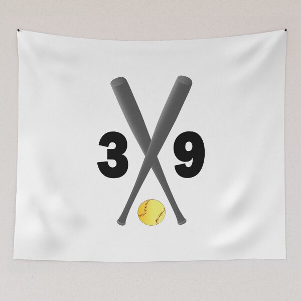 Item preview, Softball number 39 - thirty nine with bats and ball designed and sold by AllShirts21.