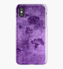 Purple Vintage Flowers Texture iPhone Case/Skin