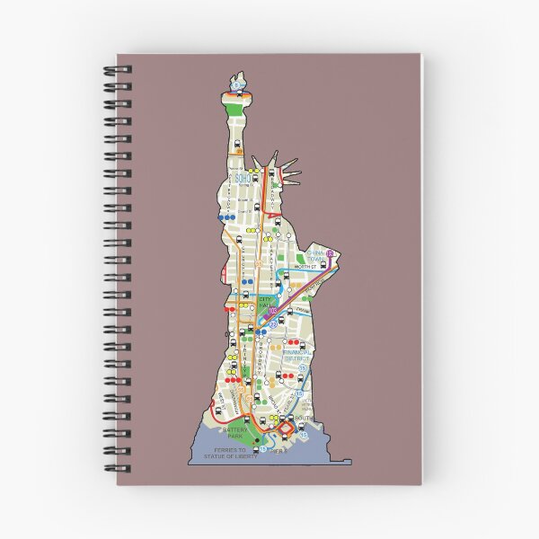 Item preview, New York City subway bus map Statue of liberty style designed and sold by hookink.