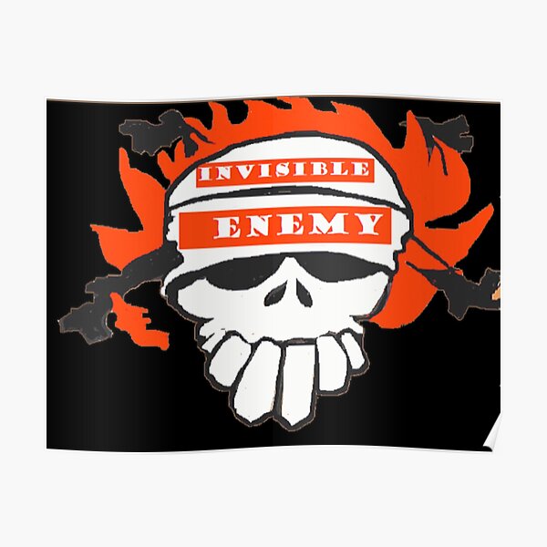Skull T Shirts Online Invisible Enemies Poster