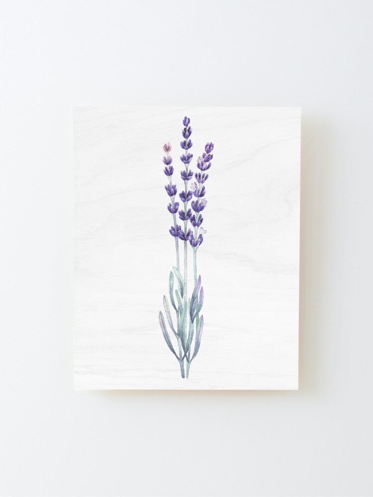 Alternate view of Watercolor lavender Mounted Print