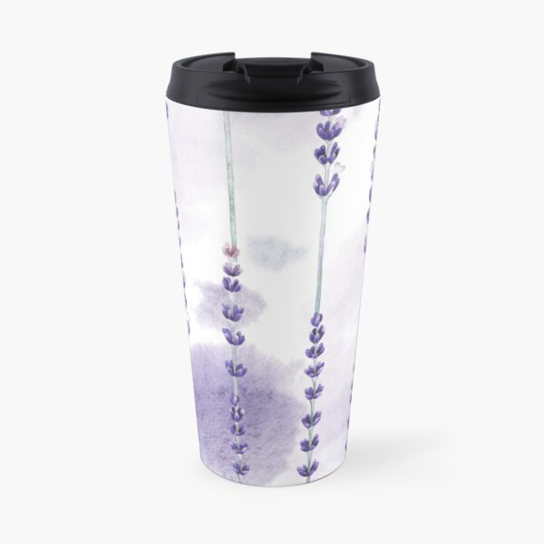 Watercolor lavender Travel Coffee Mug