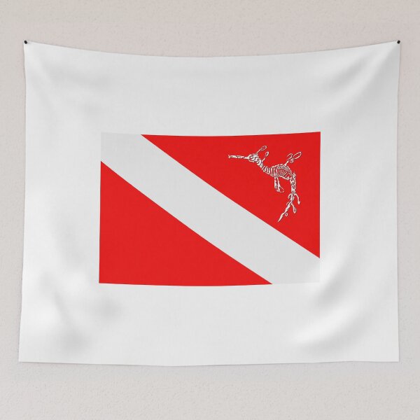 Item preview, Tribal Dragon SeaHorse Scuab Dive Falg designed and sold by A-Dube-Thought.