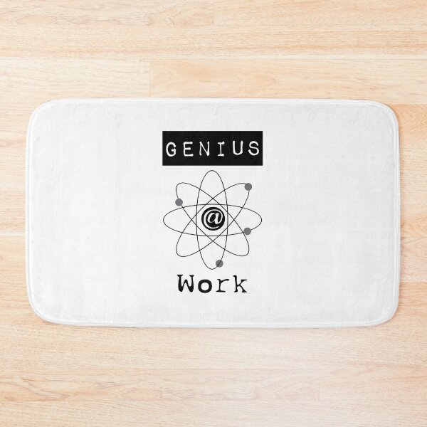 Item preview, Genius at work sign, atom sign designed and sold by mcb-jp.