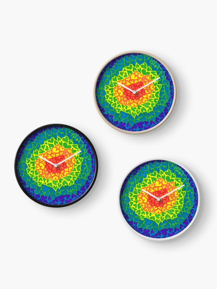Thumbnail 3 of 4, Clock, Pulsating Pattern designed and sold by OneGayFeline.