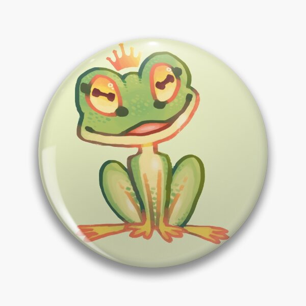 Item preview, Frog Prince Sticker designed and sold by Spadefish Art.