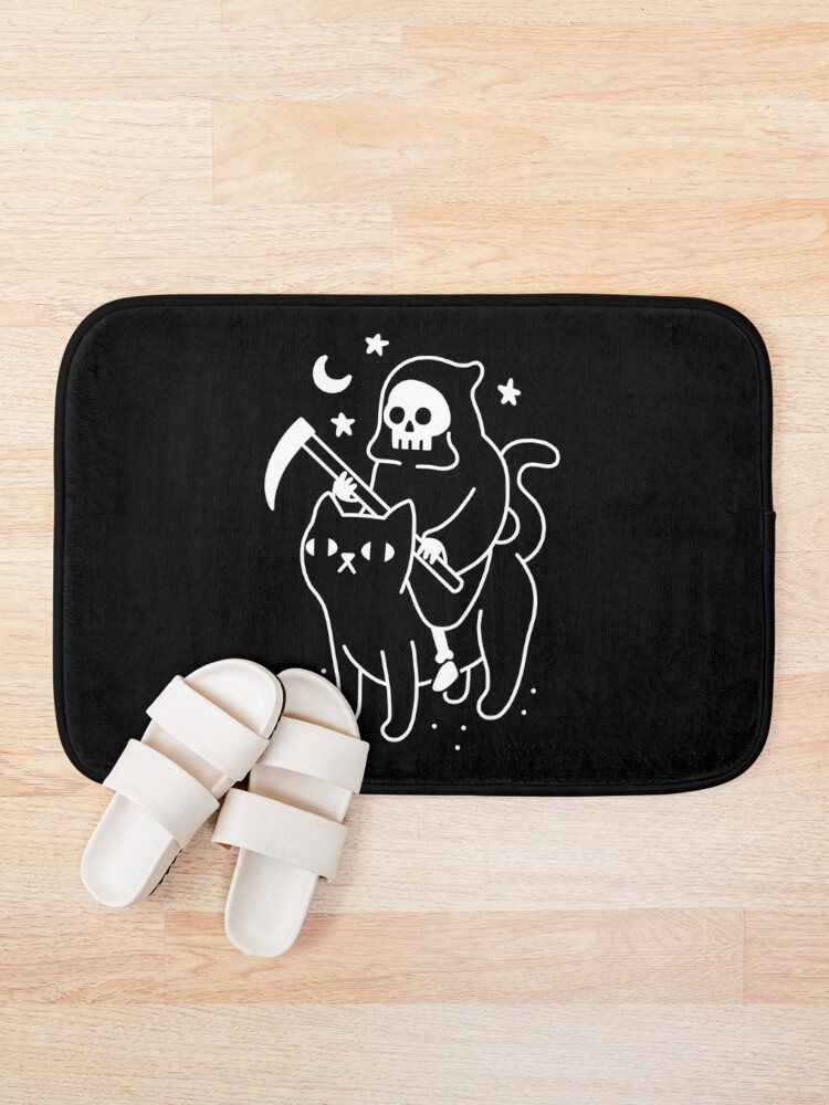 Alternate view of Death Rides A Black Cat Bath Mat