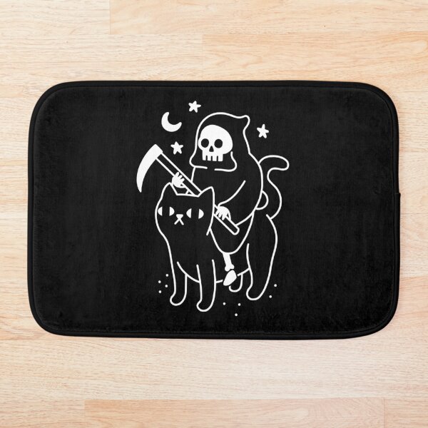 Death Rides A Black Cat Bath Mat