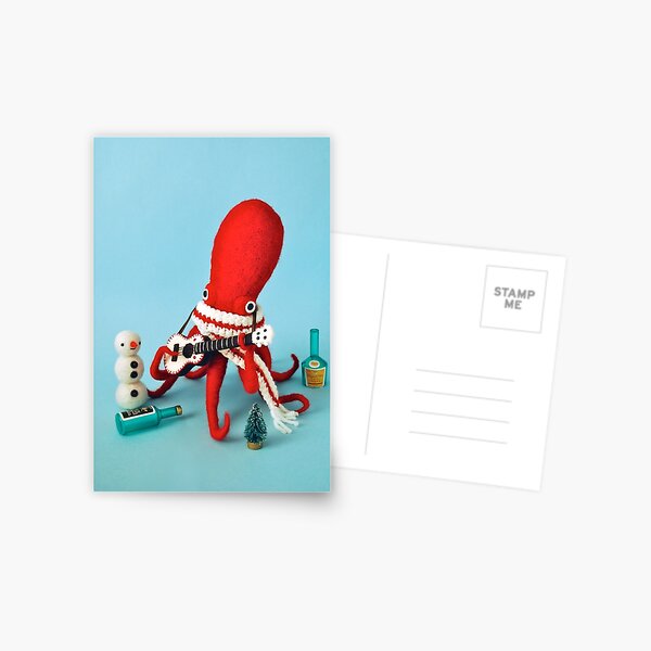 Ukulele Octopus Postcard
