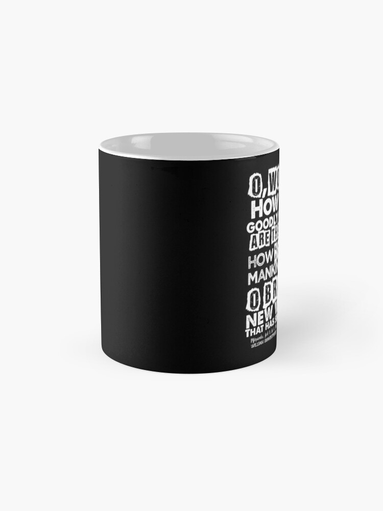 Alternate view of The Tempest Brave New World Quote (light version) Mug