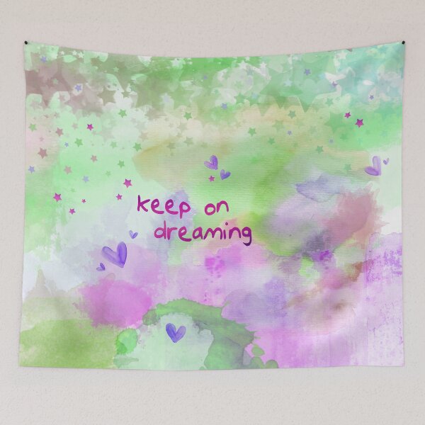 Item preview, Keep on Dreaming - Purple and Lime Green designed and sold by alexixela.