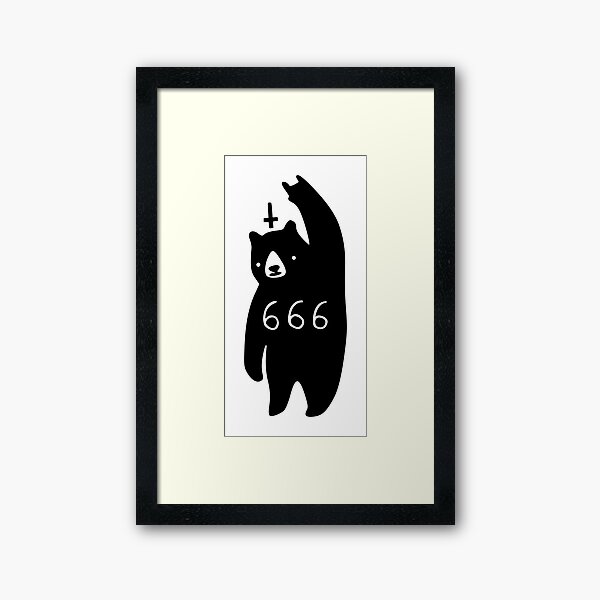Black Bear Metal Framed Art Print
