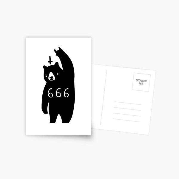 Black Bear Metal Postcard