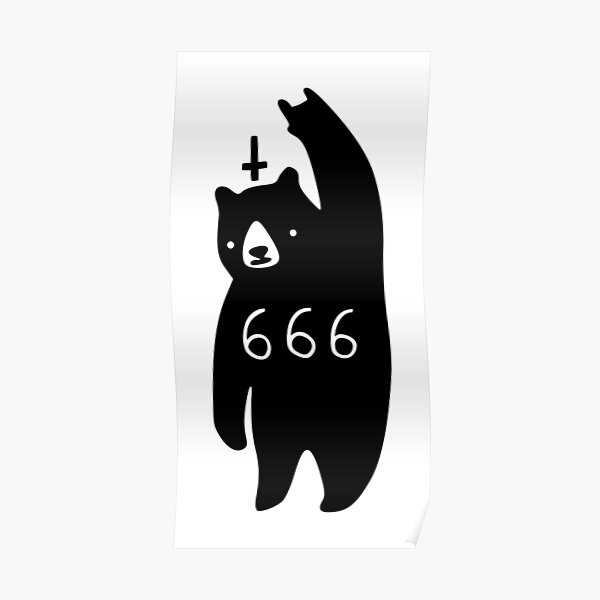 Oso negro metal Póster