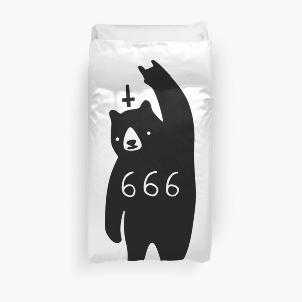 Black Bear Metal Duvet Cover