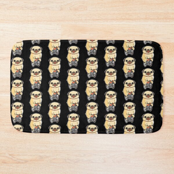 Item preview, Pug Puppy Riding Bicycle Adorable Dog Bike Ride Tile Pattern designed and sold by perfectpresents.