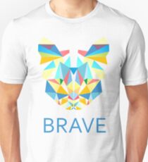 Brave Diamond Cat in Geometrical Triangles Kaleidoscopic Eye Unisex T-Shirt
