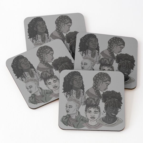 Hairstyles Girl Gang - Group Coasters (Set of 4)