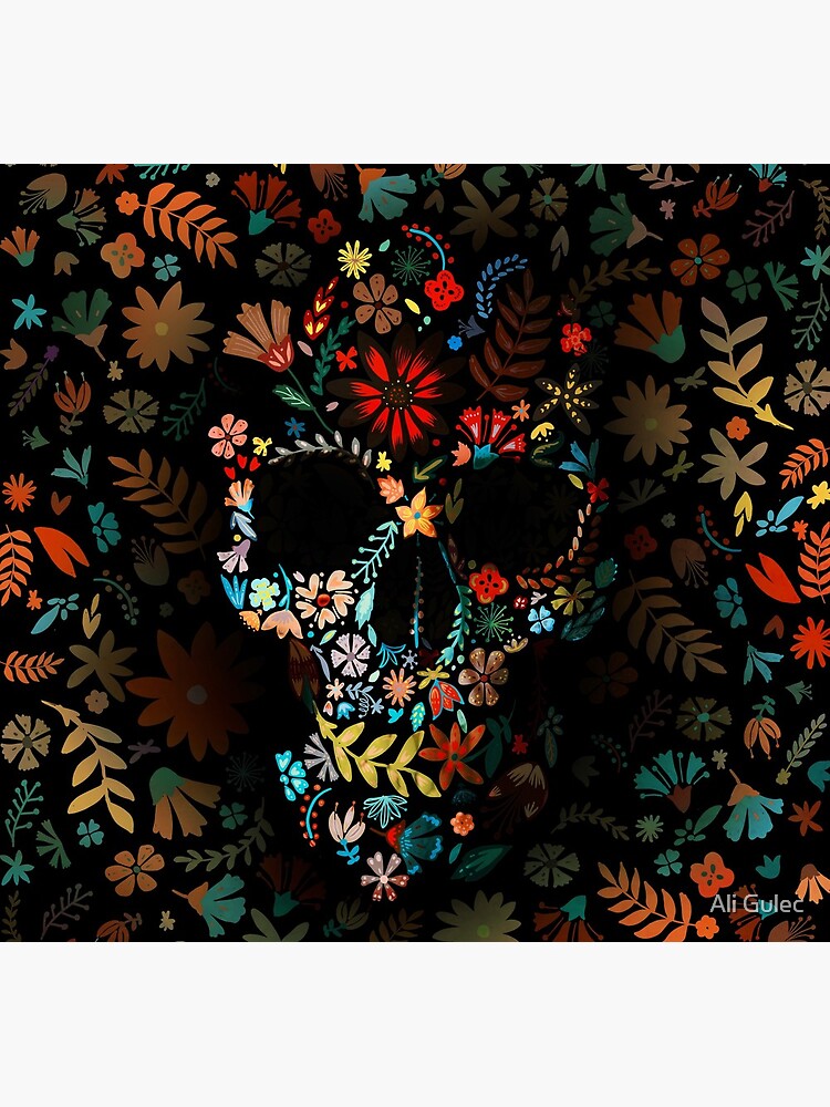 Flowery Skull by aligulec