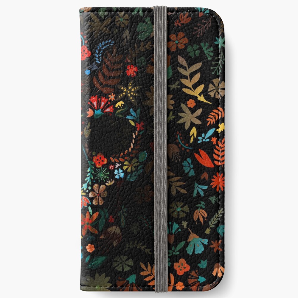 Flowery Skull iPhone Wallet