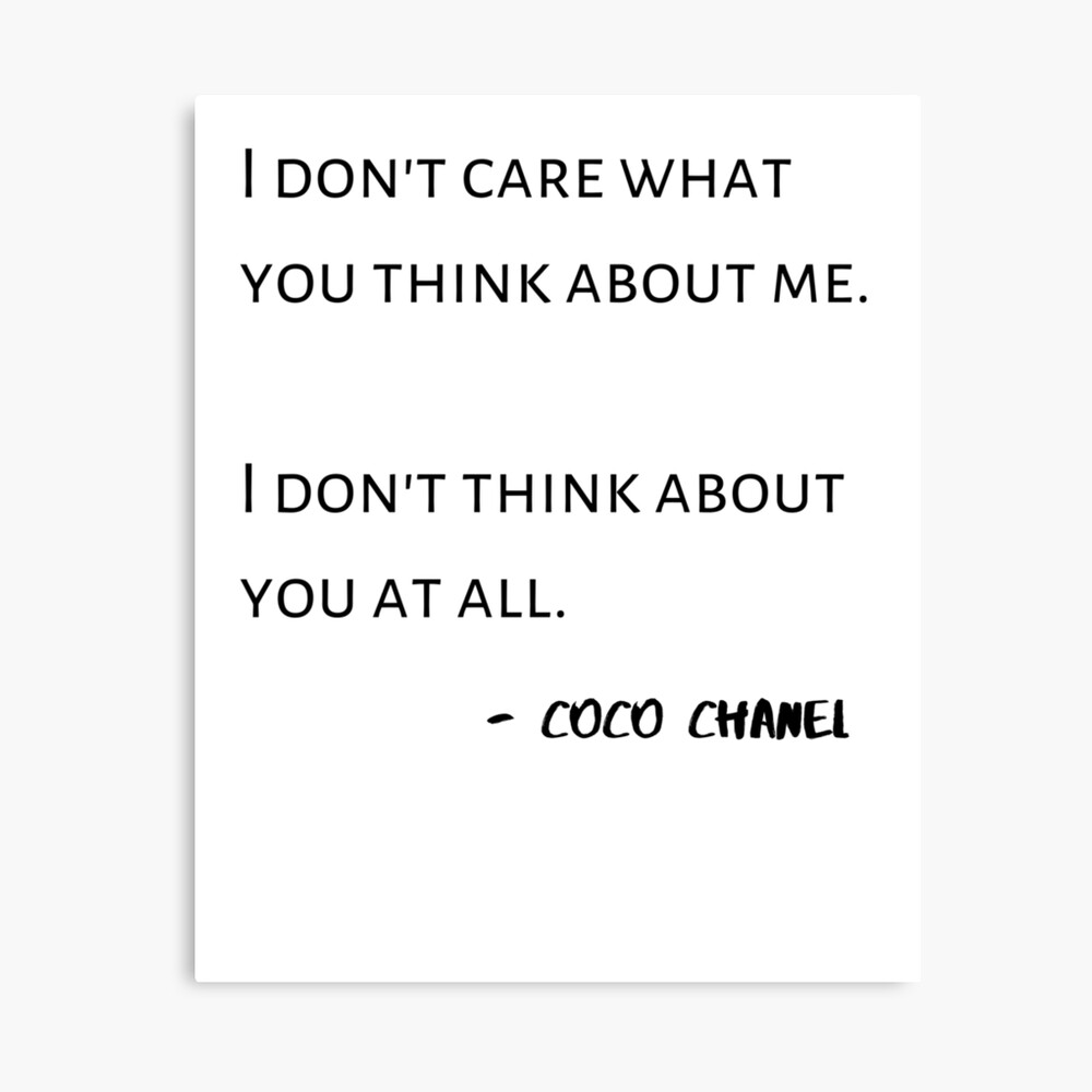 I Don T Care What You Think About Me Art Board Print By Ricostyle Redbubble